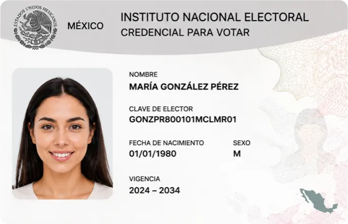 Escaneo de identificación INE